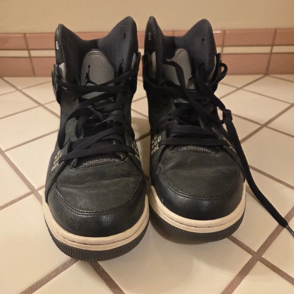 Jordan SC-1 Black Grey Speckled High Top Basketball Shoes 538698-003 Size 11